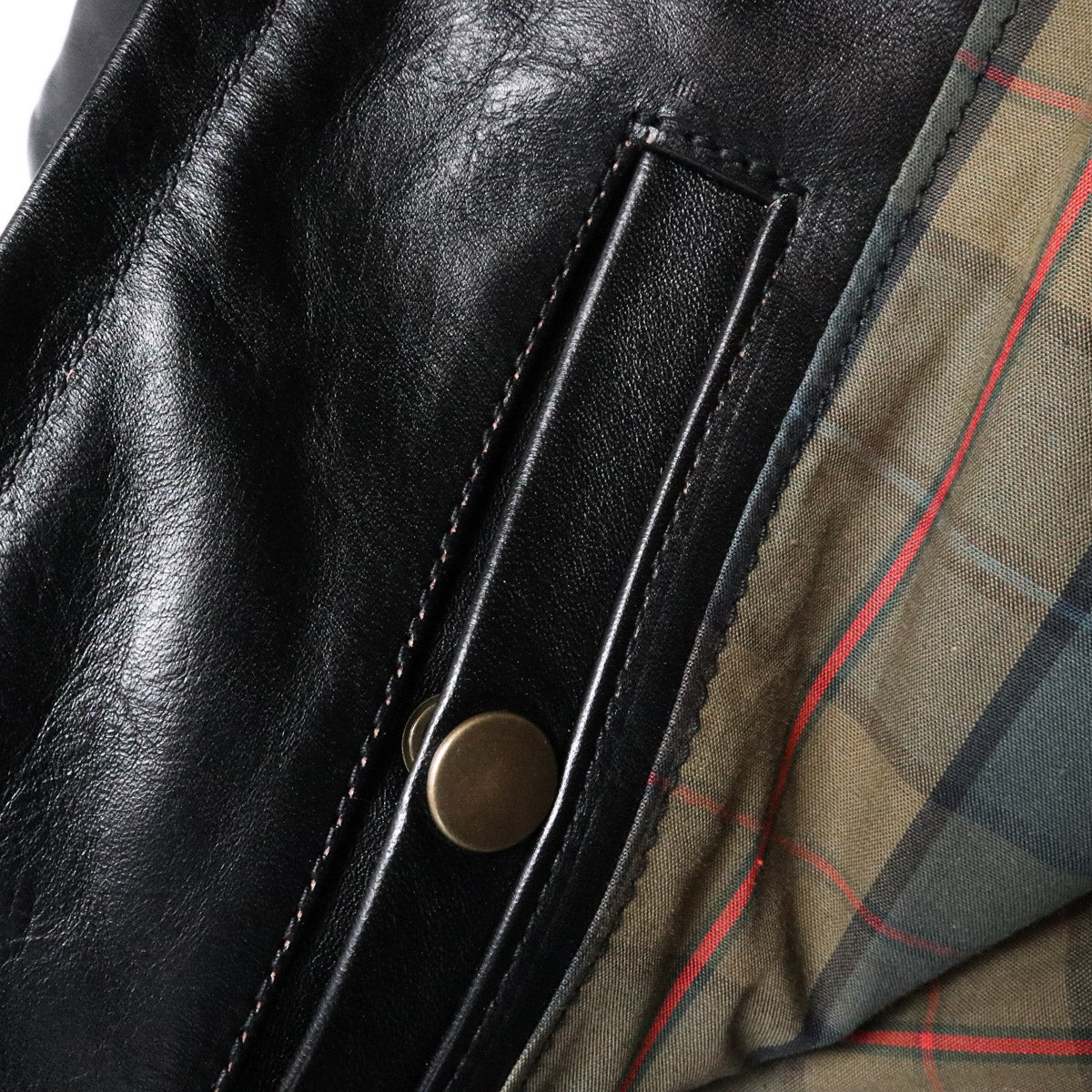 Brooklyn Clothing X Simmons Bilt Tail Gunner Stevenson Iona Tartan/Japanese Teacore Horsehide Black