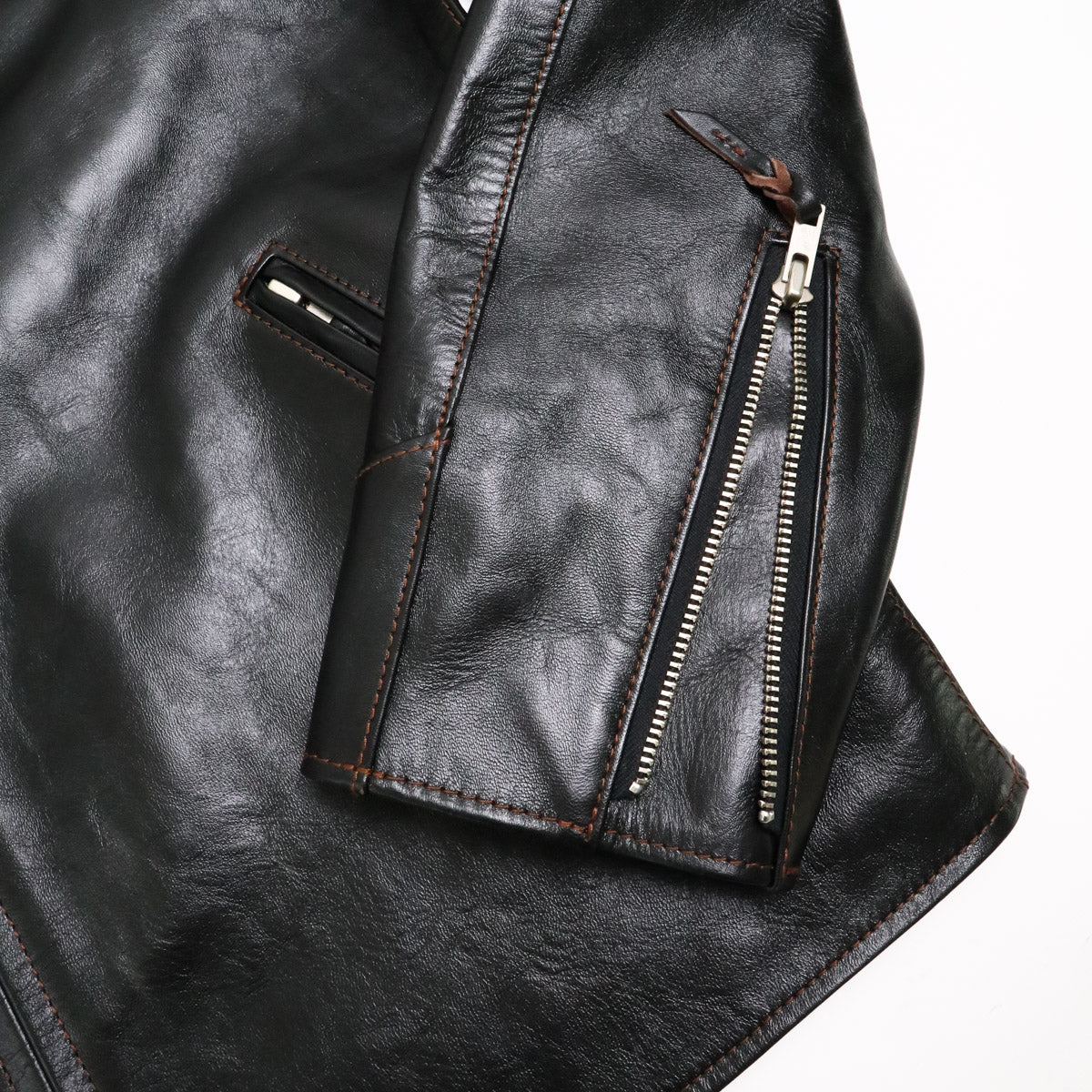 FN-LJ-HS005 Horsehide Single Rider's Jacket Black