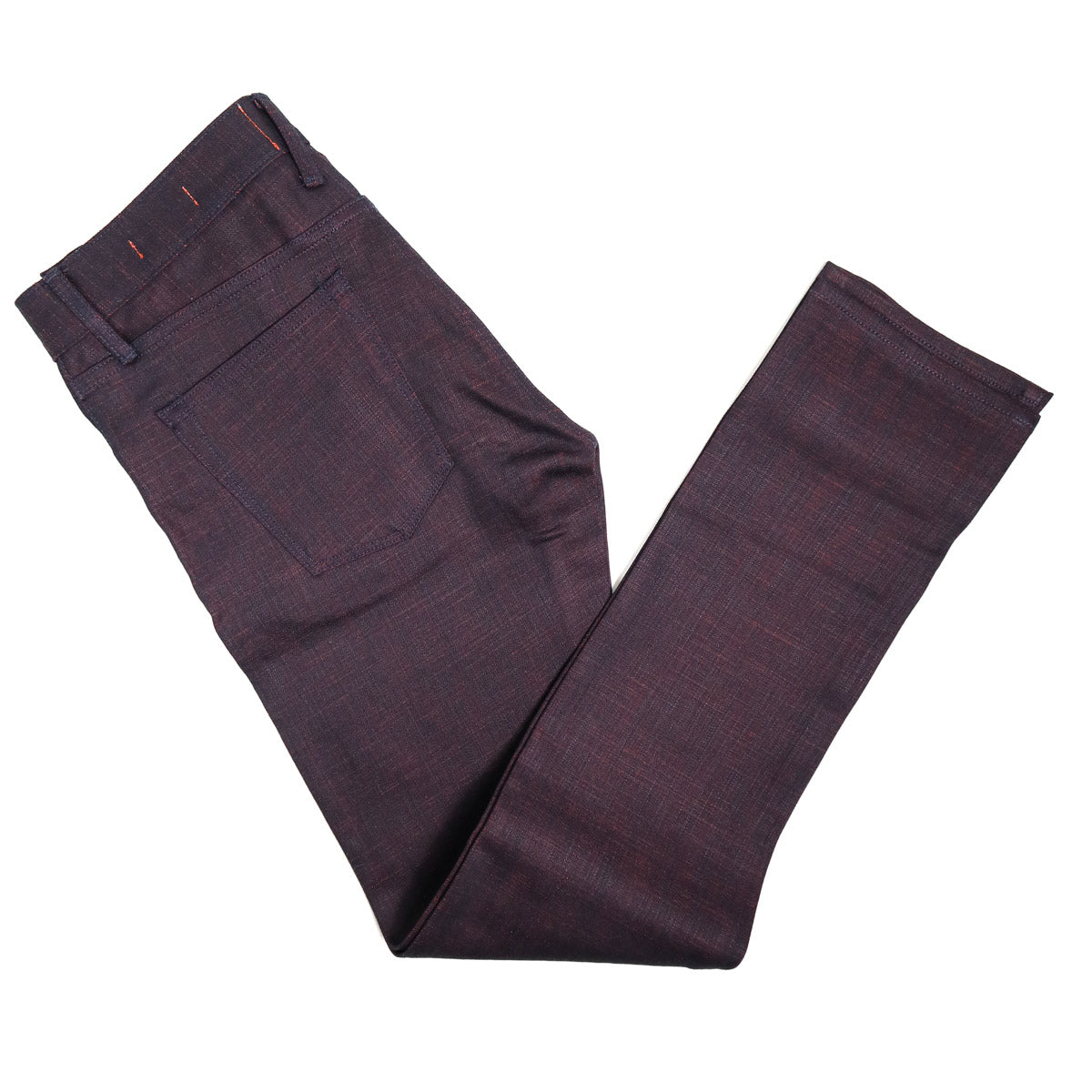 The Pen 14oz Bordeaux Raw Selvedge Denim