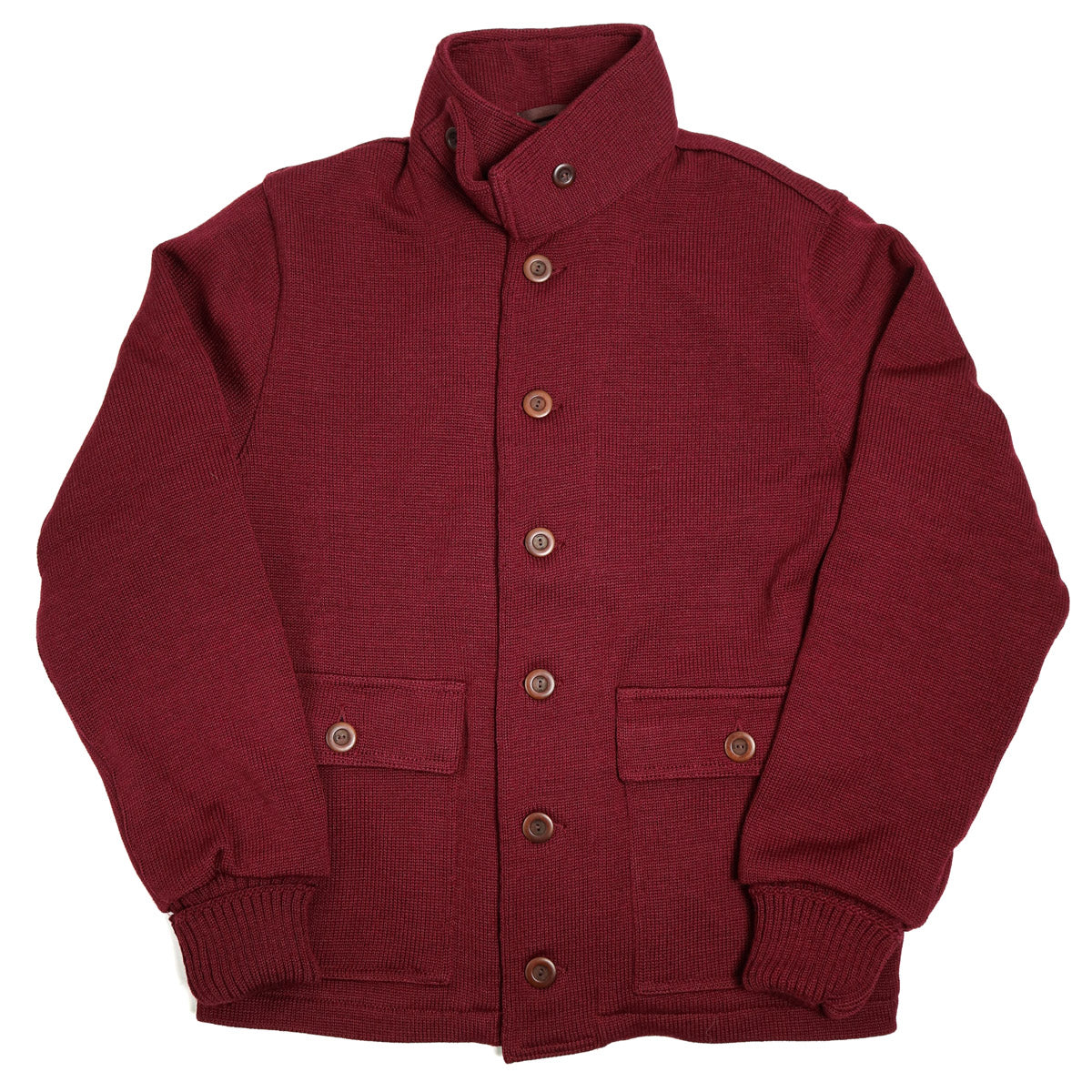 Lined Submariner Sweater Coat Dark Burgundy