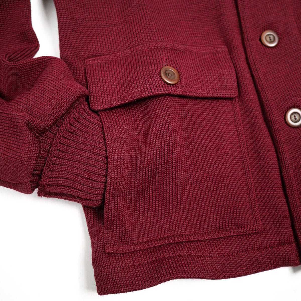 Lined Submariner Sweater Coat Dark Burgundy