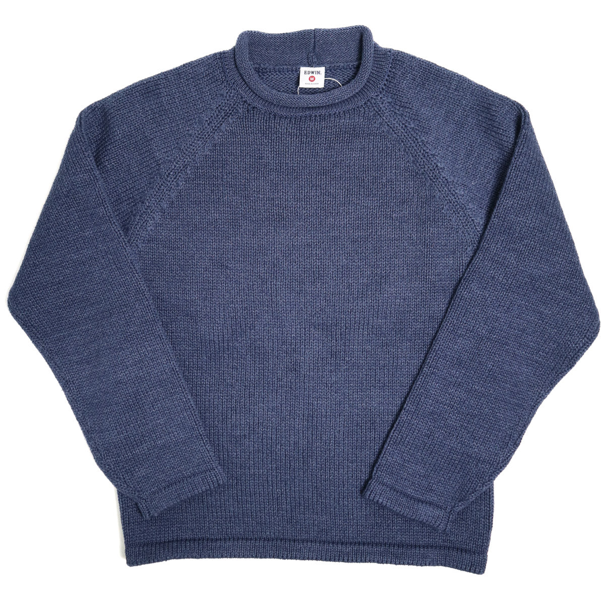 Cotton Roll Neck Sweater Navy