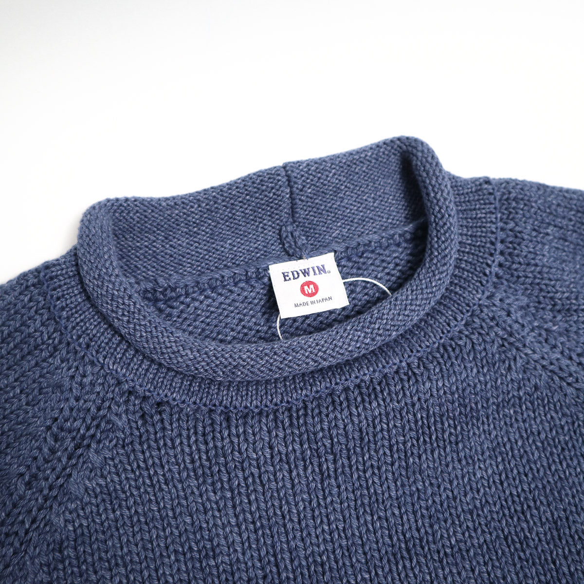 Cotton Roll Neck Sweater Navy