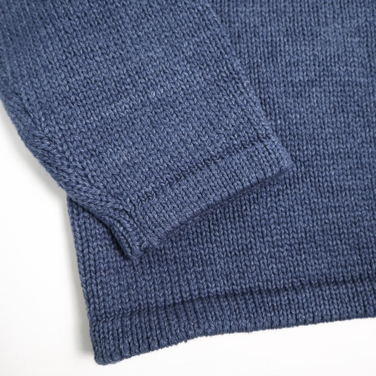 Cotton Roll Neck Sweater Navy