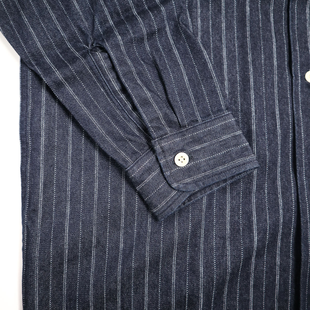 0522 8oz Dobby Stripe Shirt Indigo