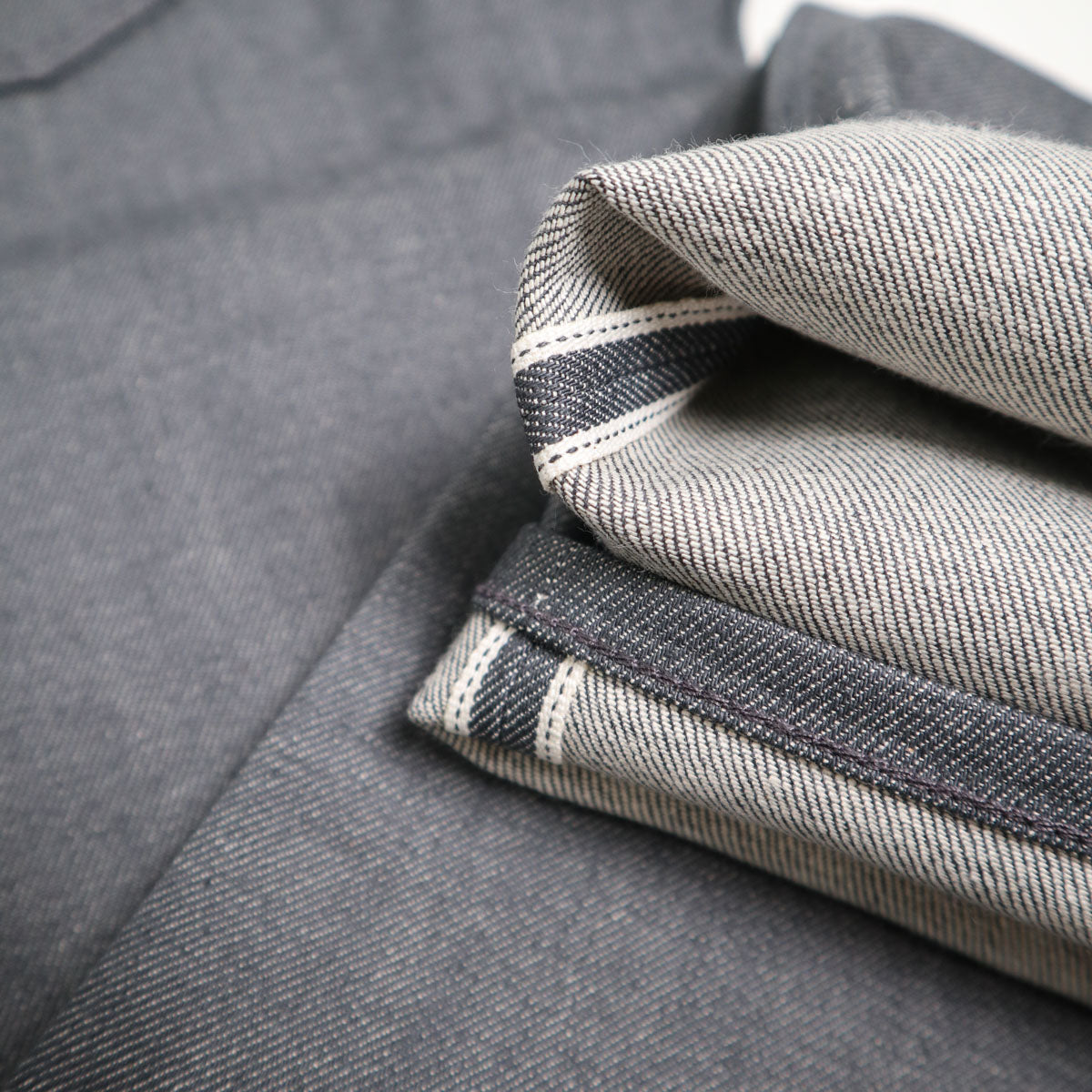 The Pen Grey Raw 10.5oz Selvedge Denim