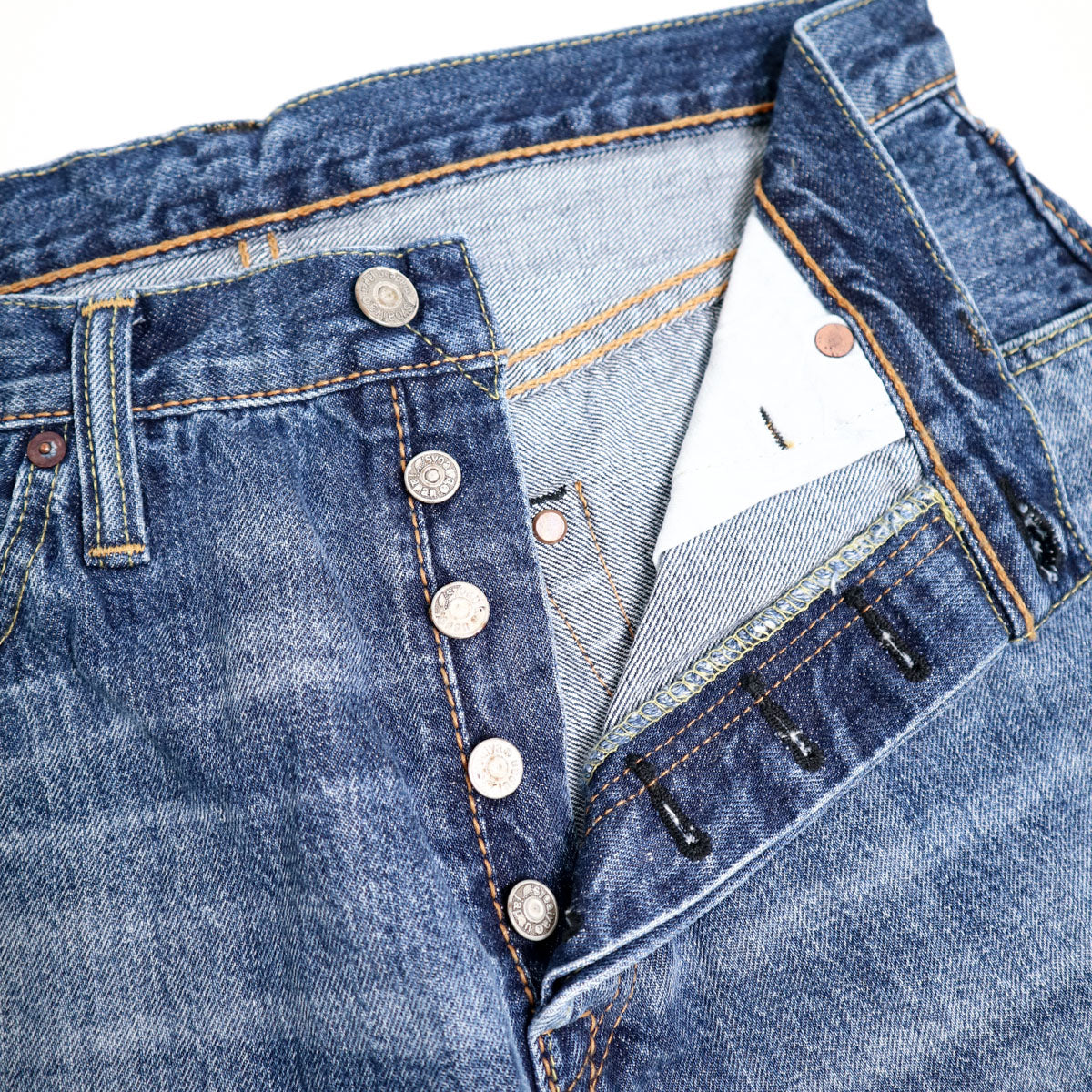 USED-019-ID 14oz Relaxed Taper Natural Used Wash