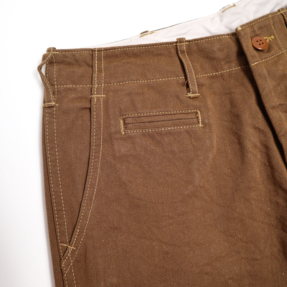 C408 Red Selvedge Yard Dyed Chino Pant - Olive