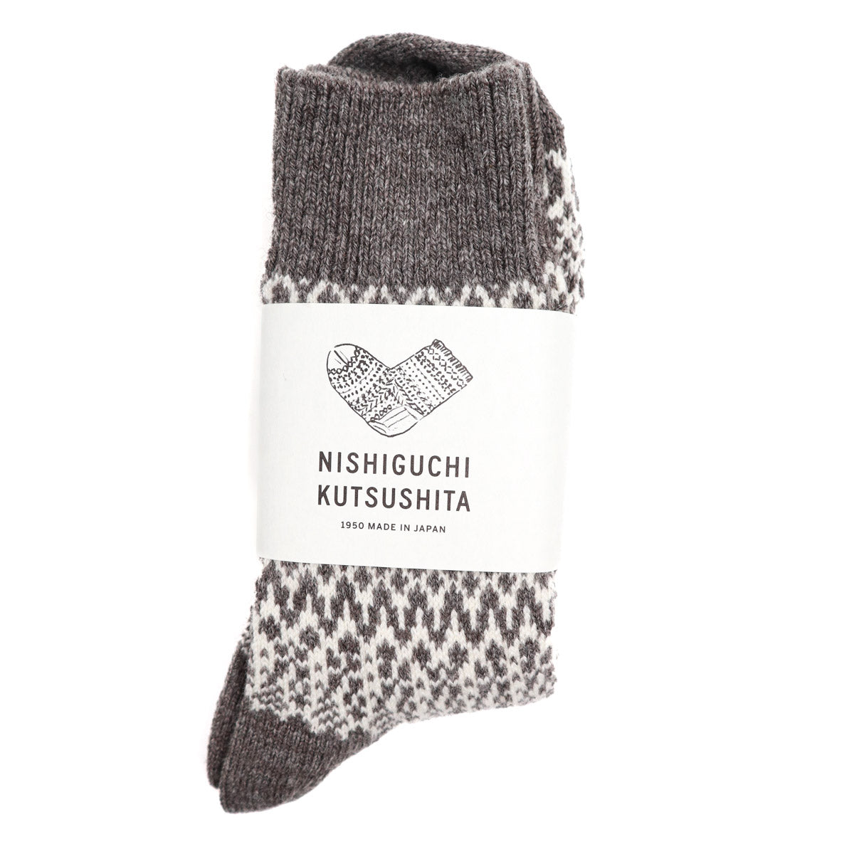 NK0101 Wool Jacquard Socks Gray