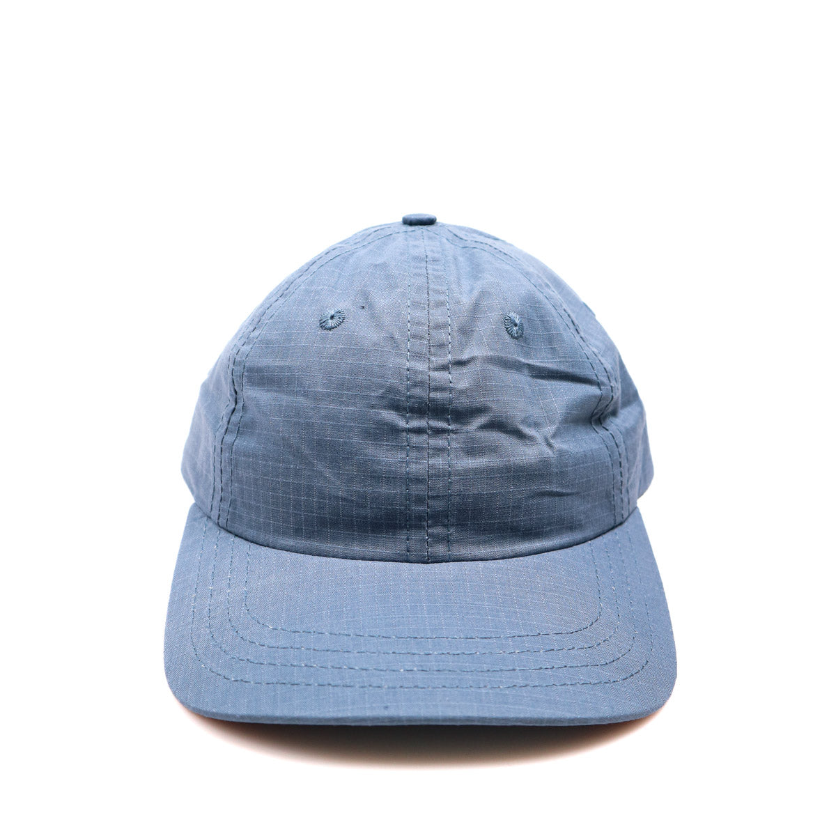 Unstructured Baseball Hat Faded Blue Waxed Ripstop