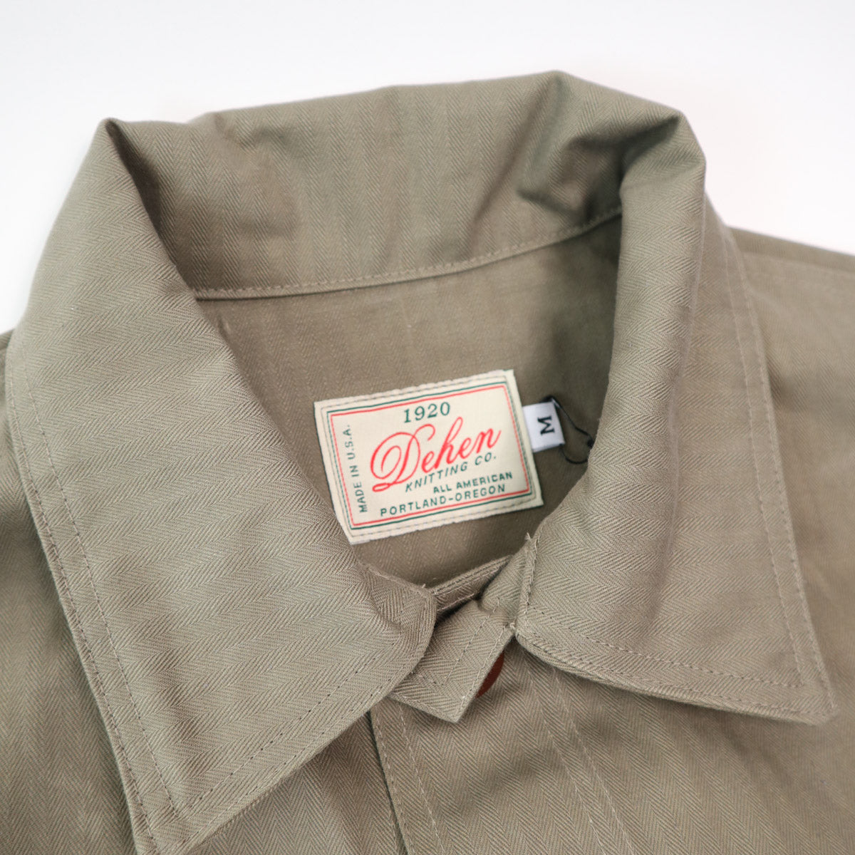 Woven Chore Coat Dry Waxed Cotton Sage