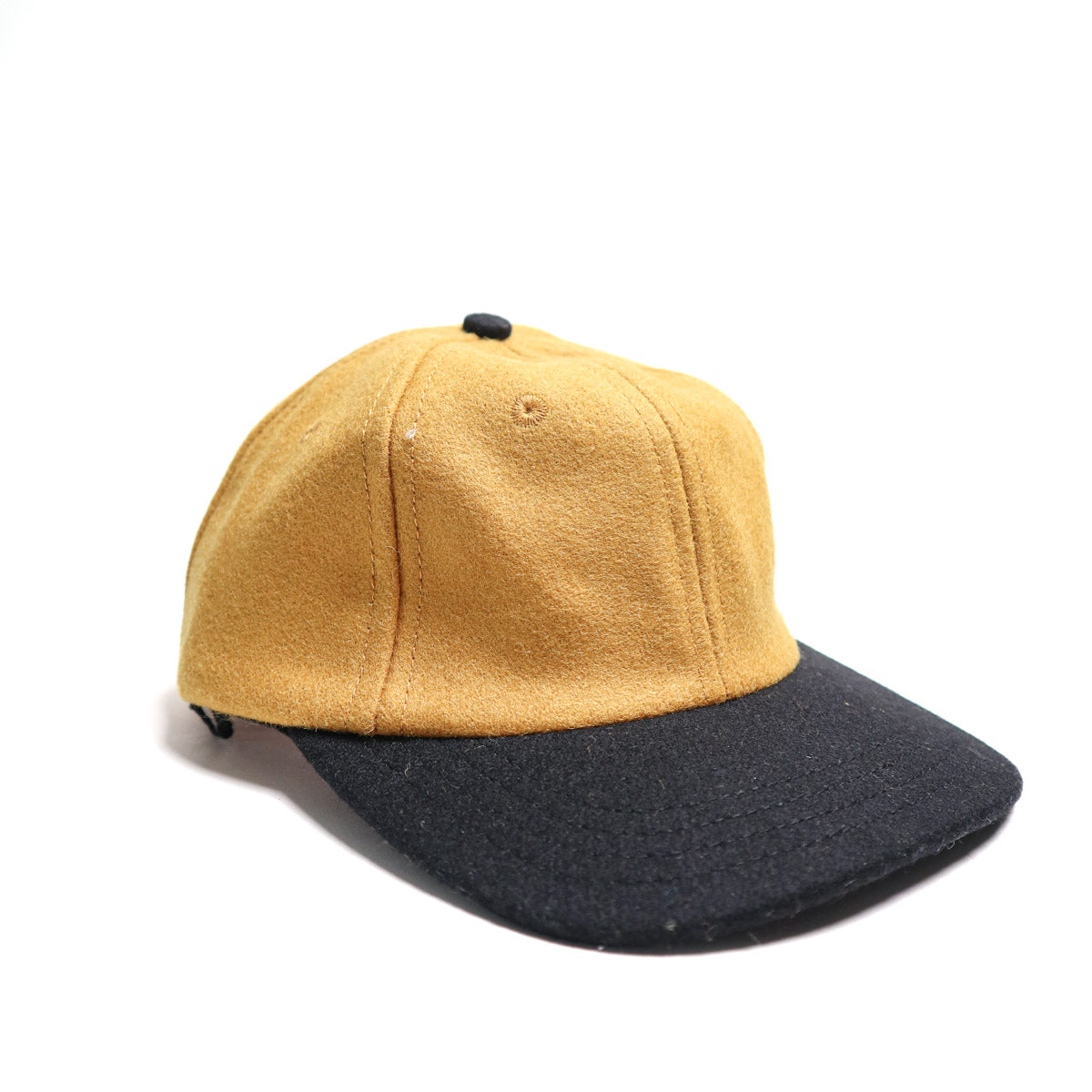 Baseball Hat - Old Gold and Black Wool