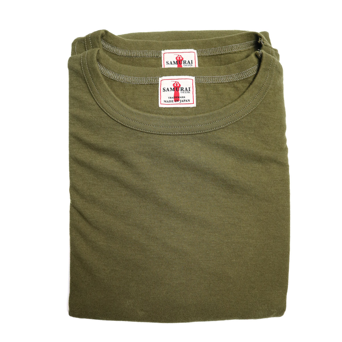 2PST-01 CREW 2 Pack Loopwheel Tee Olive