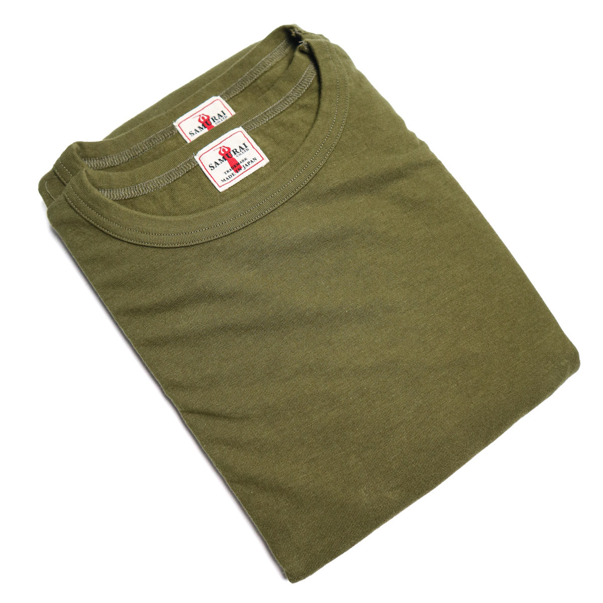 2PST-01 CREW 2 Pack Loopwheel Tee Olive