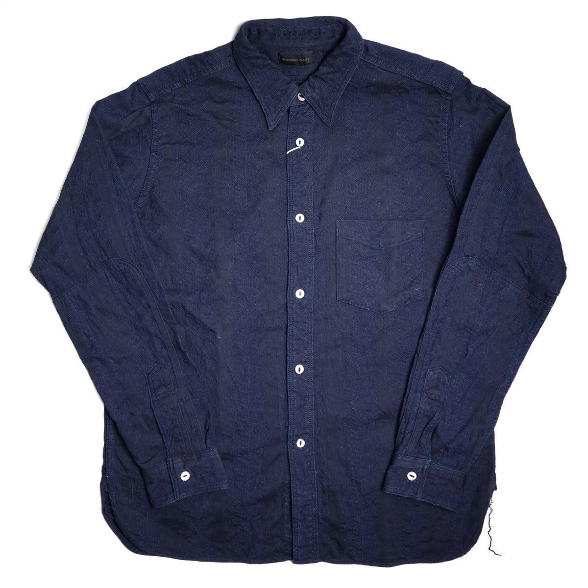 SSS26-01W Sengen Indigo Jacquard Work Shirt