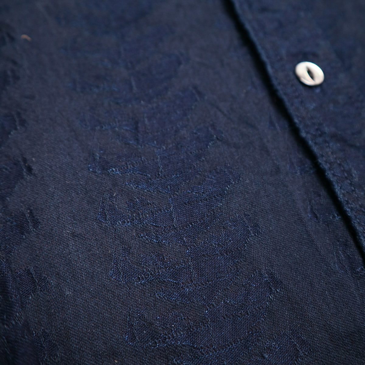 SSS26-01W Sengen Indigo Jacquard Work Shirt