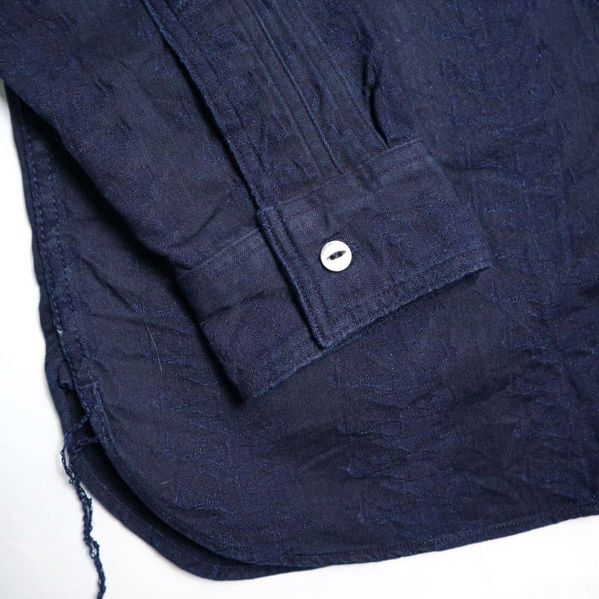 SSS26-01W Sengen Indigo Jacquard Work Shirt