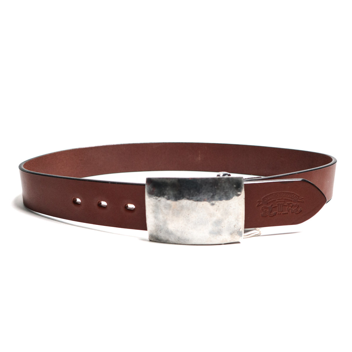 B-83 Flat Buckle Belt Brown