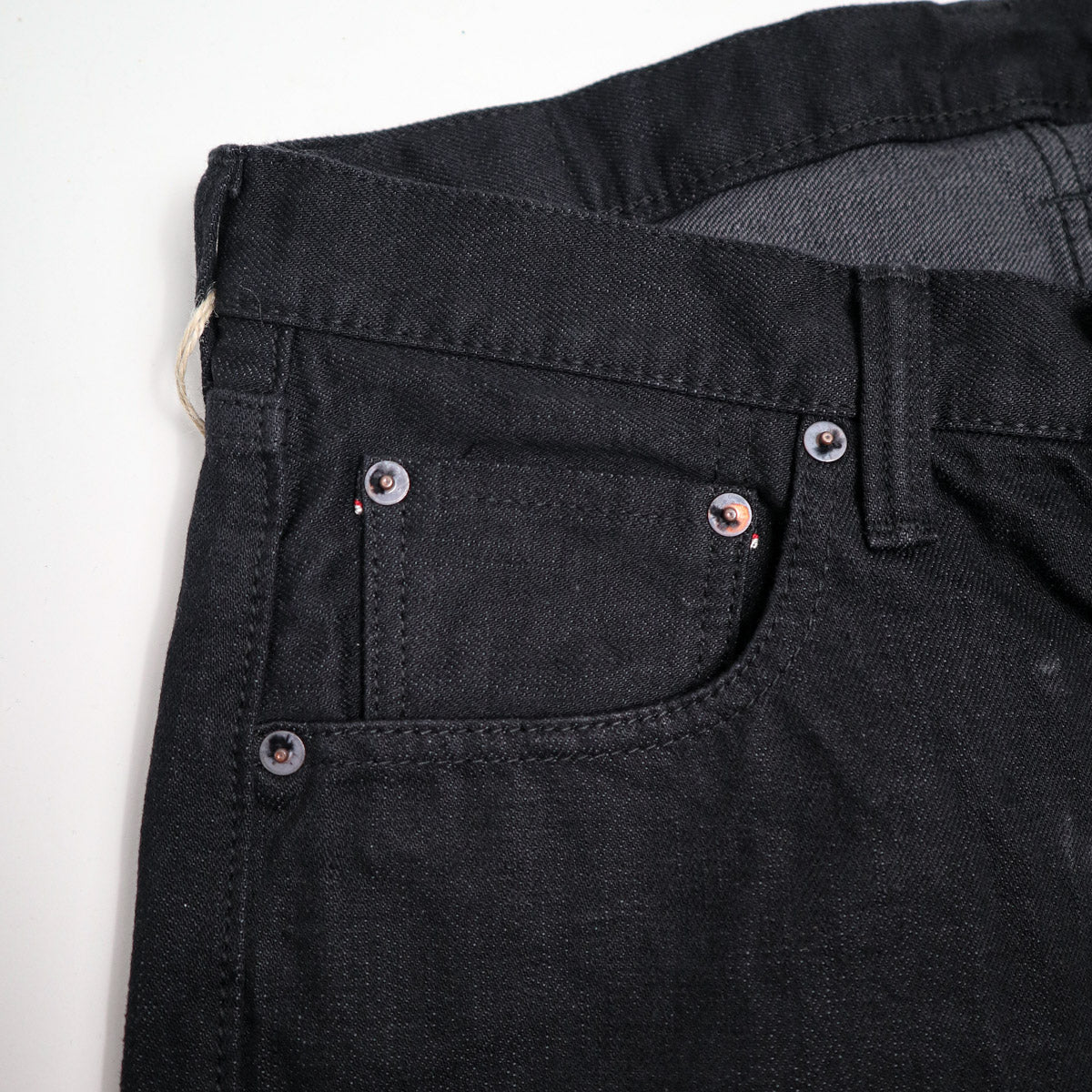 1101BG Straight Fit Black/Grey Selvedge Denim