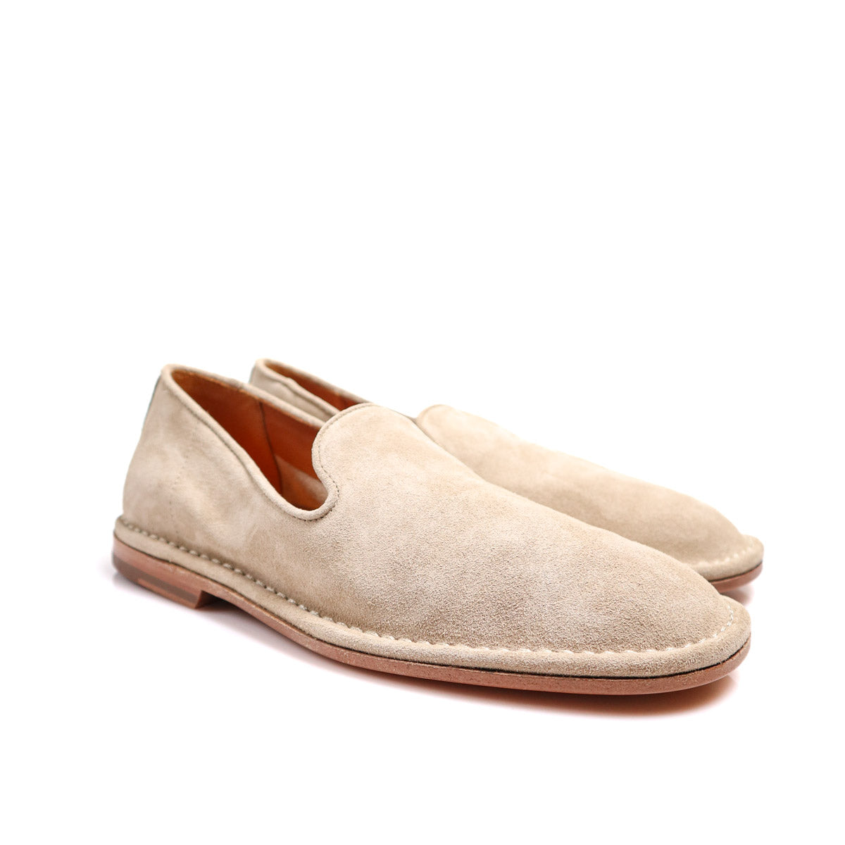 Ercole Slippers Beige Suede