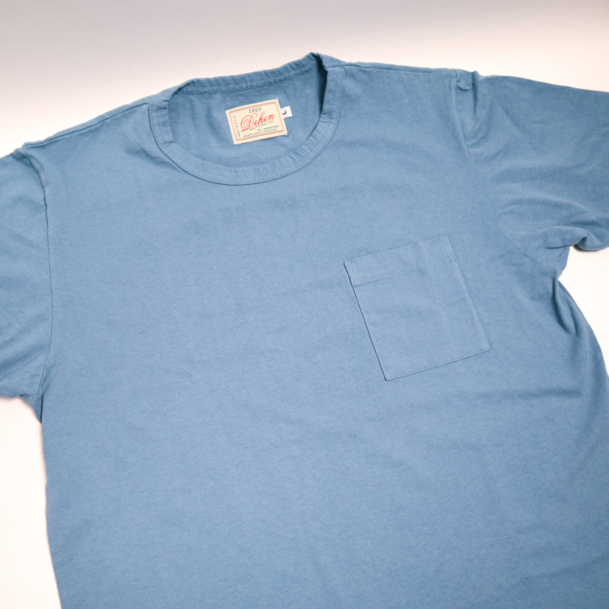 Heavy Duty Pocket Tee Faded Blue