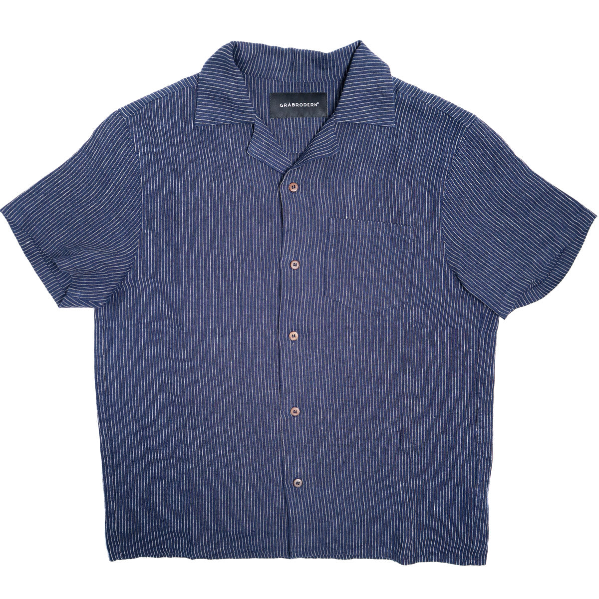 Frojel Short Sleeve Linen Deep Blue Dots