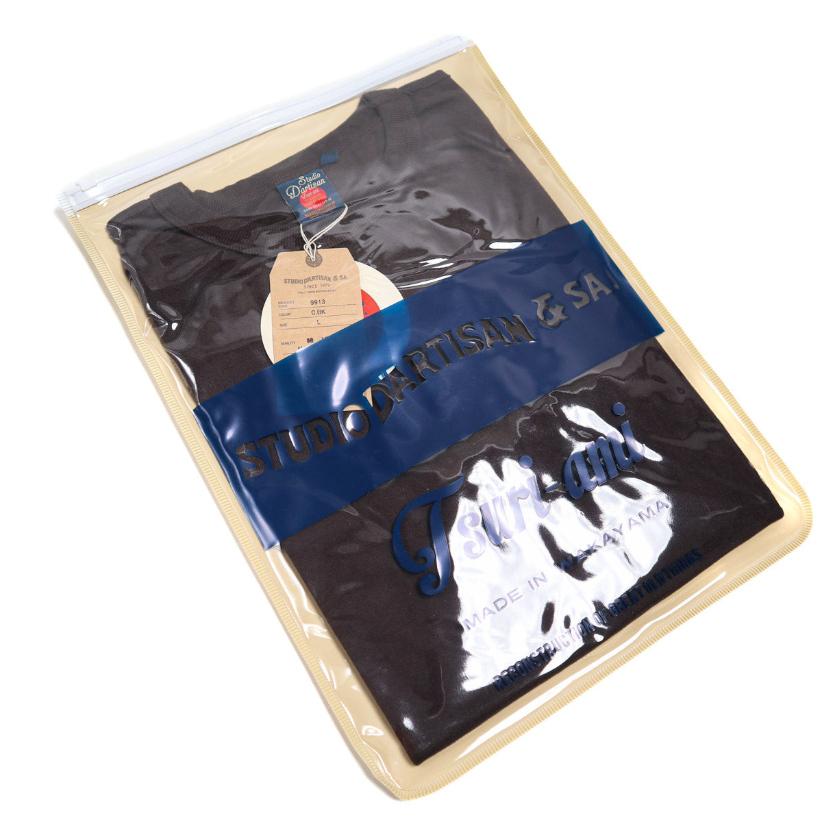 9913 Tsuri-ami Loopwheeled T-Shirt Charcoal Black