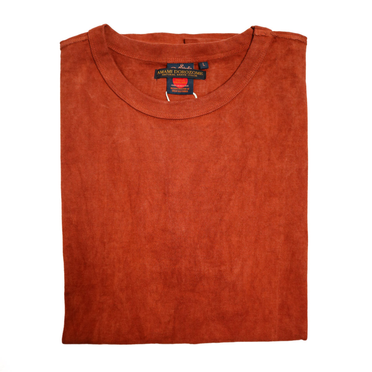 8198 Amami Oshima Mud-Dyed Loopwheeled T-Shirt - Brown