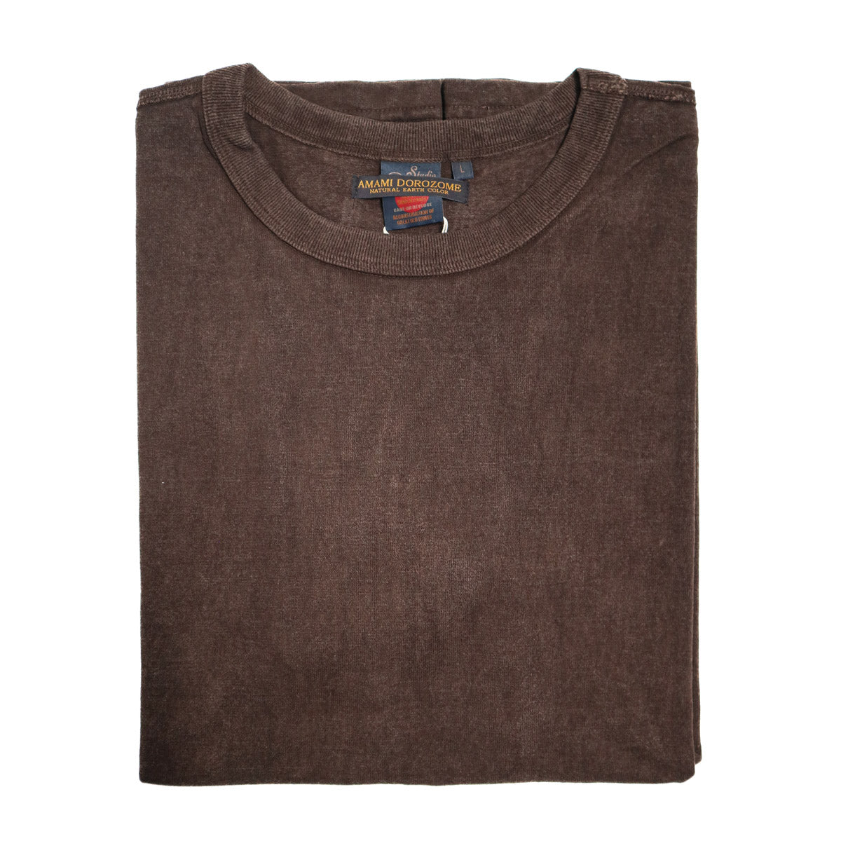 8198 Amami Oshima Mud-Dyed Loopwheeled T-Shirt - Dark Brown