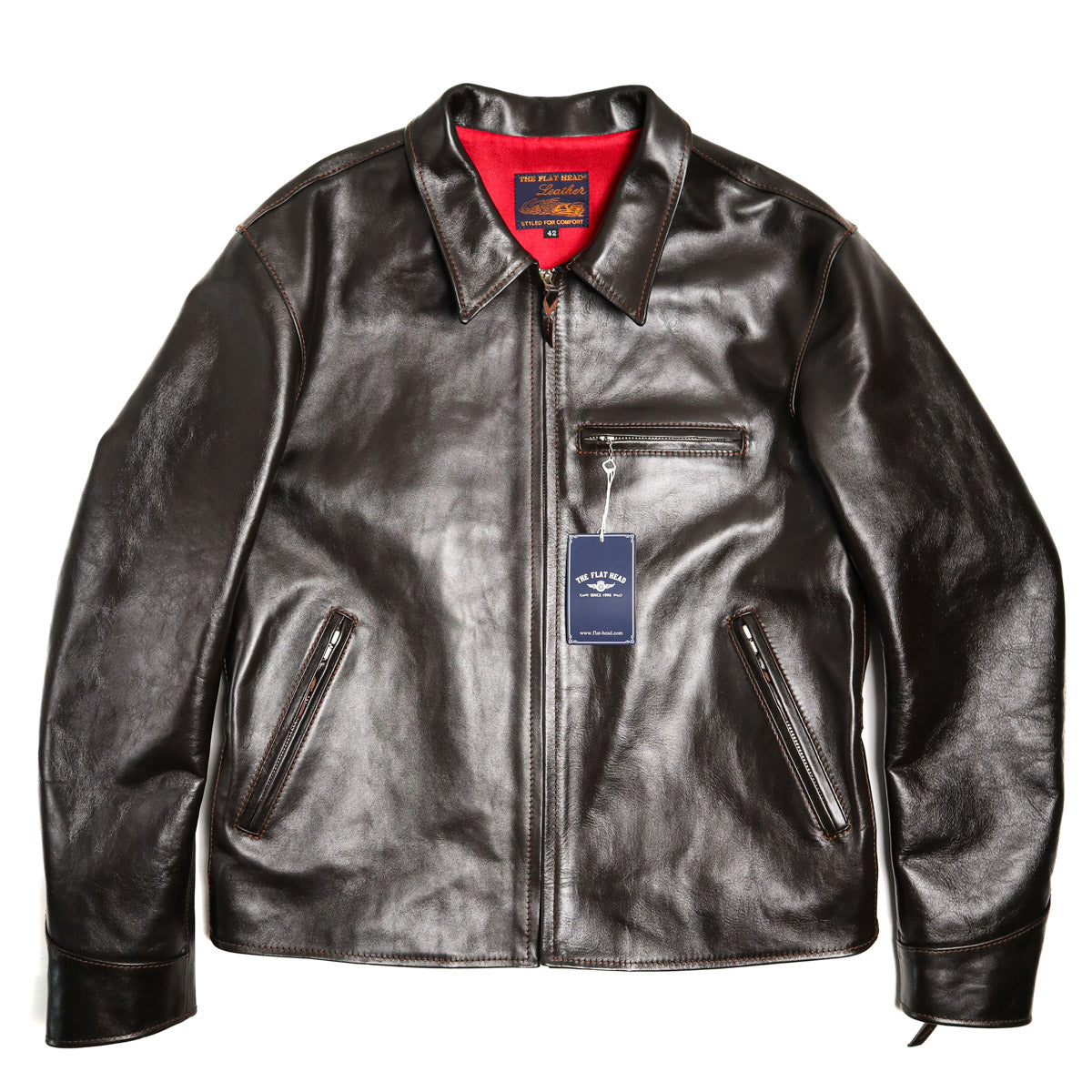 FN-LJ-HS005 Horsehide Single Rider's Jacket Brown