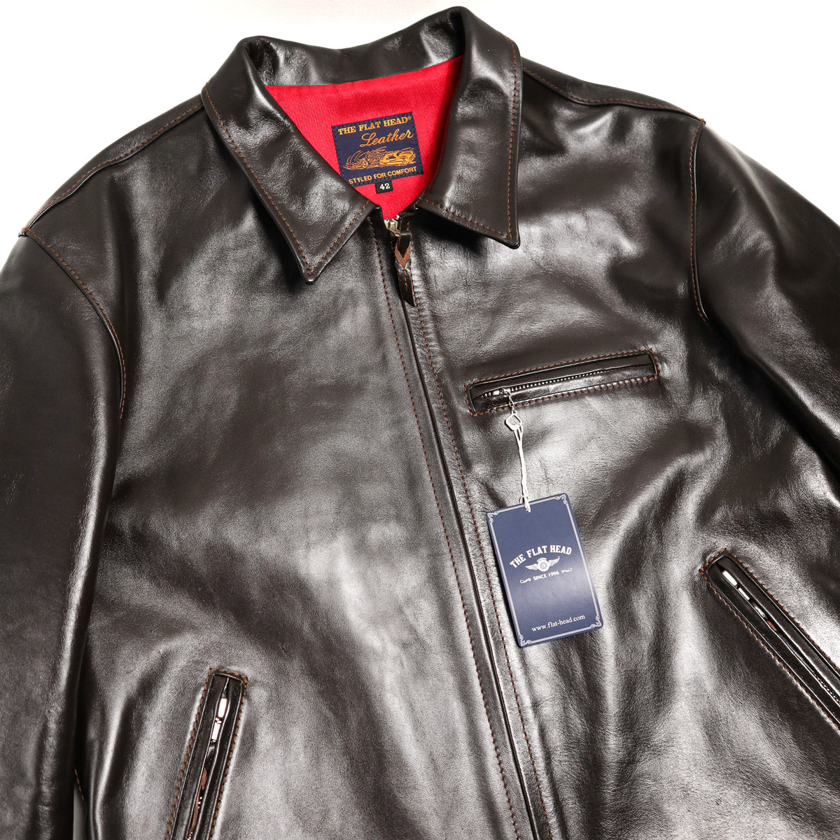 FN-LJ-HS005 Horsehide Single Rider's Jacket Brown