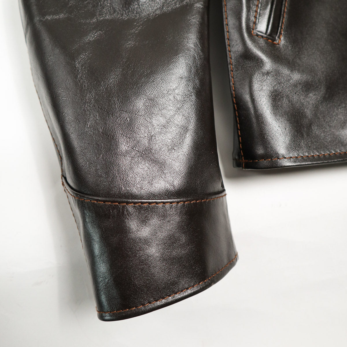FN-LJ-HS005 Horsehide Single Rider's Jacket Brown