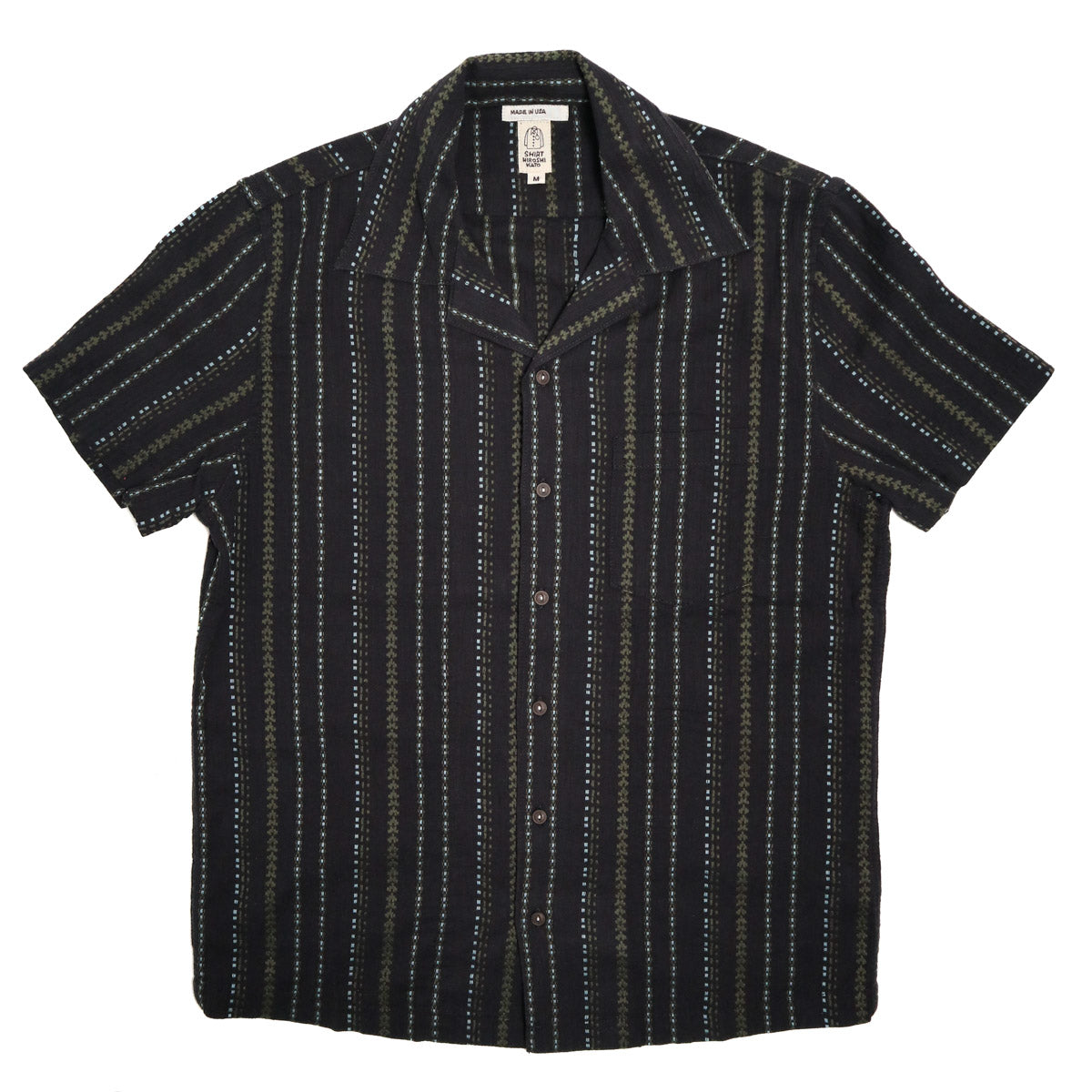 The Wrench S/S Dobby Stripe Black