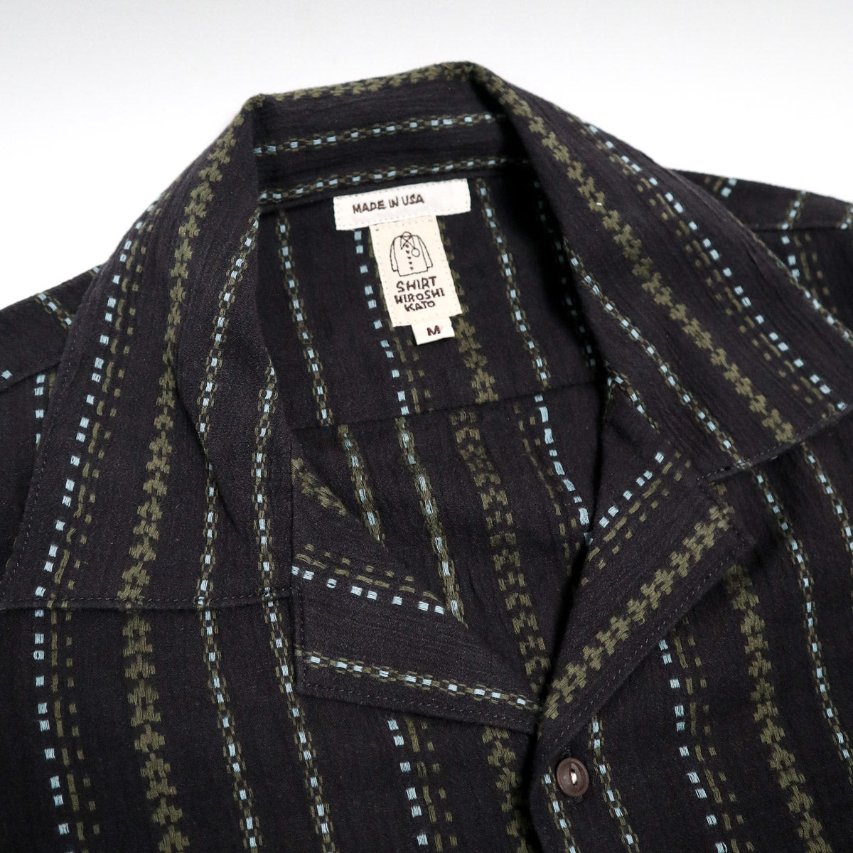 The Wrench S/S Dobby Stripe Black