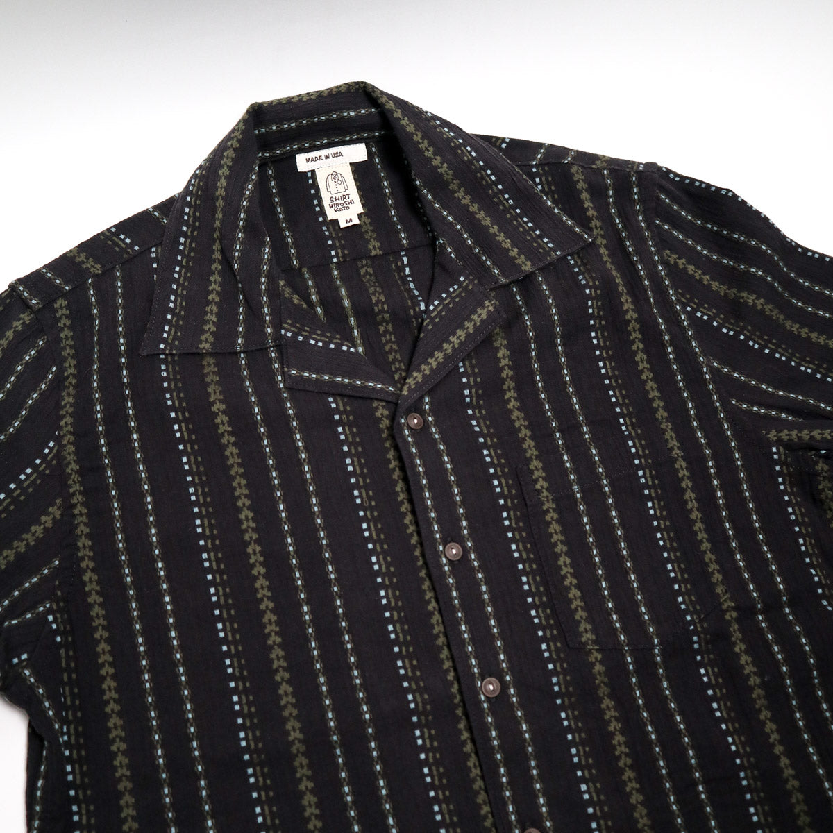 The Wrench S/S Dobby Stripe Black