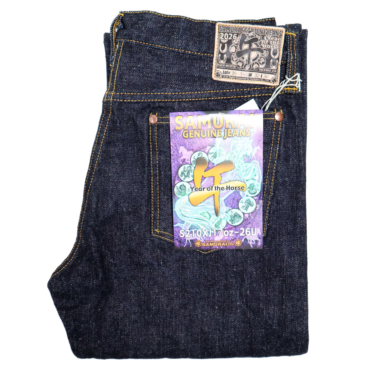 S210XJ17oz-26U Year Of The Horse Slim Straight Indigo Wash