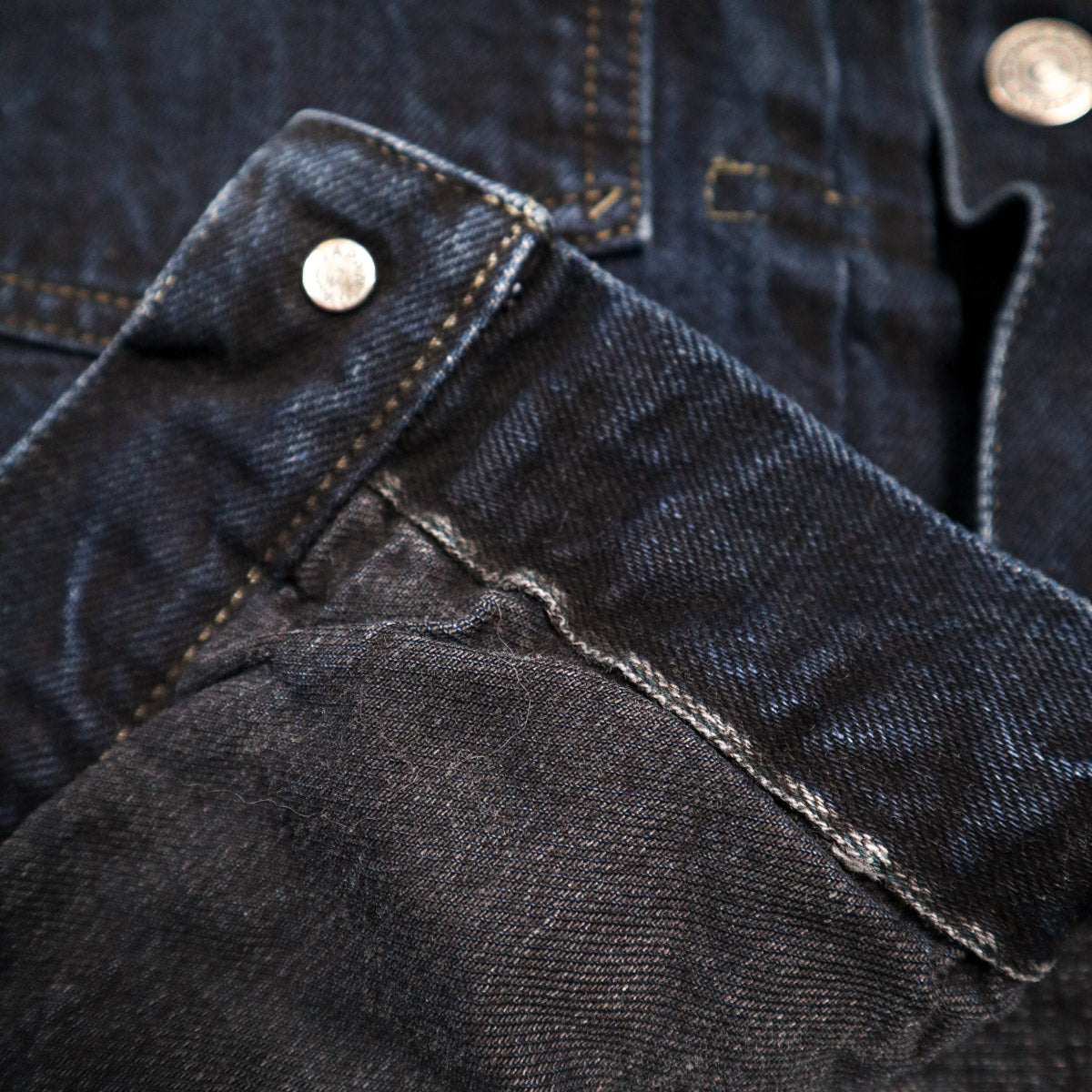 3215 13.5oz Selvedge Denim Type 2 Jacket Charcoal Overdye