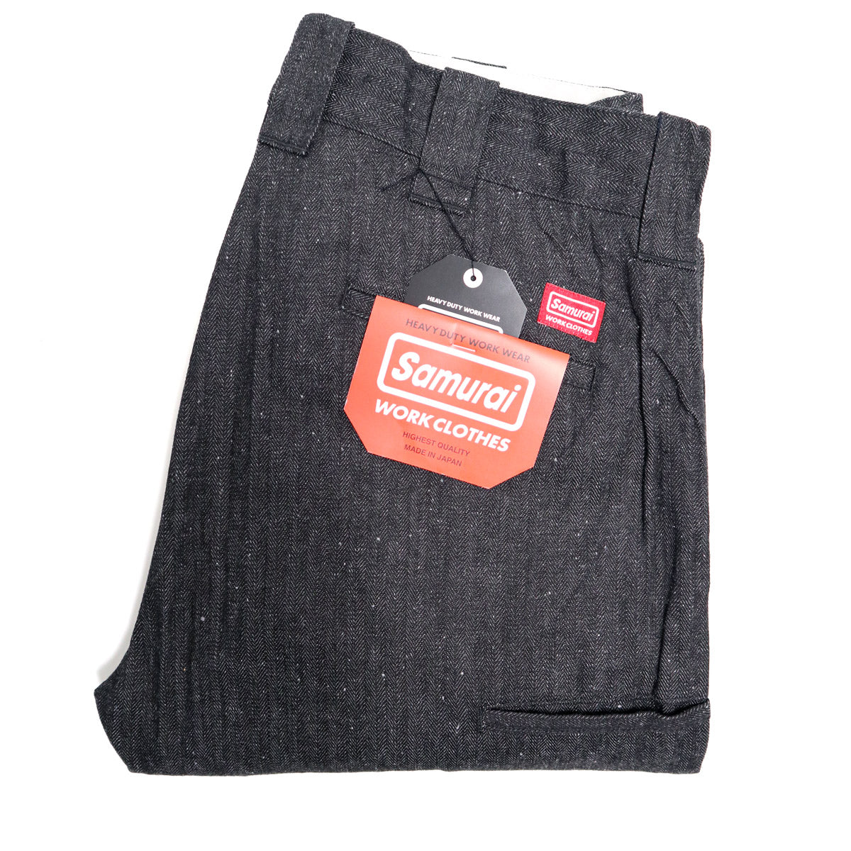 SWC300WP-HB 13oz Gray Nep HBT Wide Trouser Sulfide Black