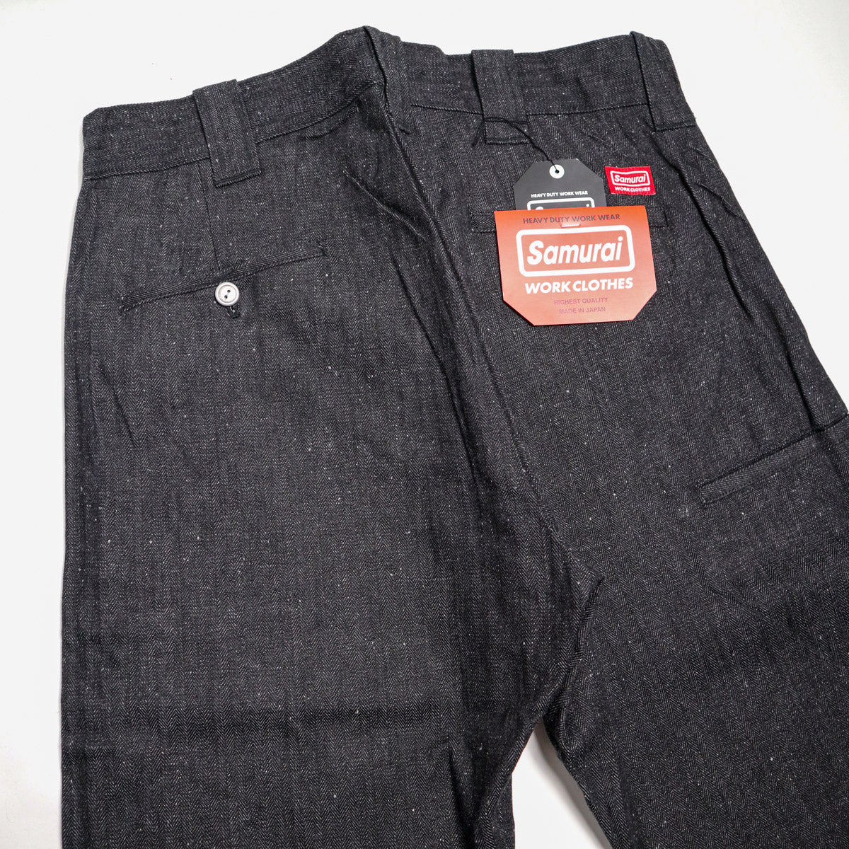SWC300WP-HB 13oz Gray Nep HBT Wide Trouser Sulfide Black