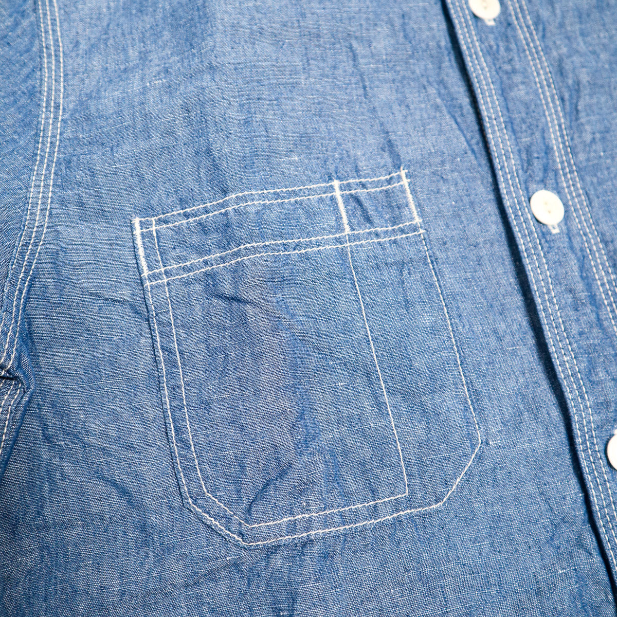 UES Work Shirt Chambray Cotton/Linen