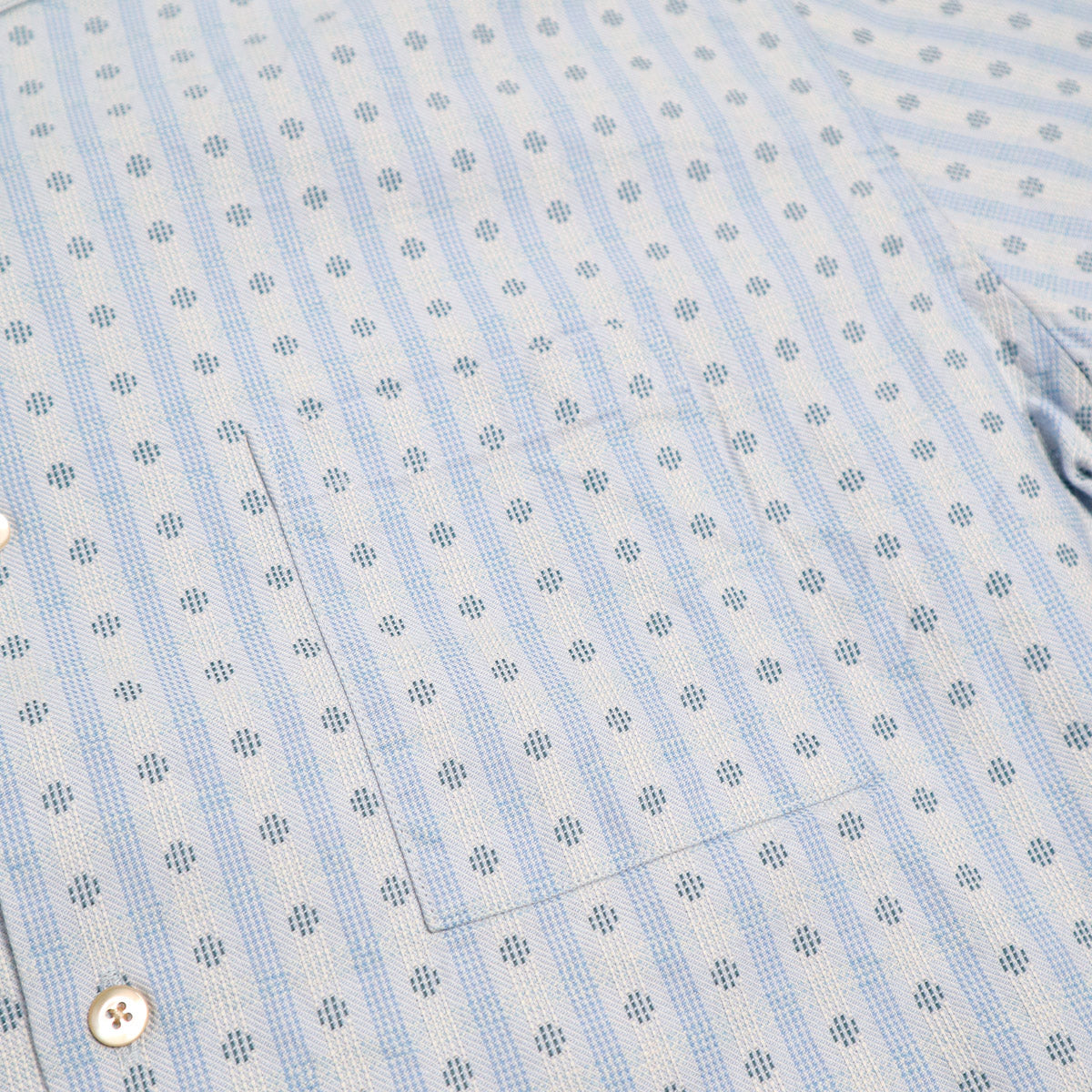 Brooklyn Clothing X Prequel Classic Dobby Check Open Collar Shirt Blue