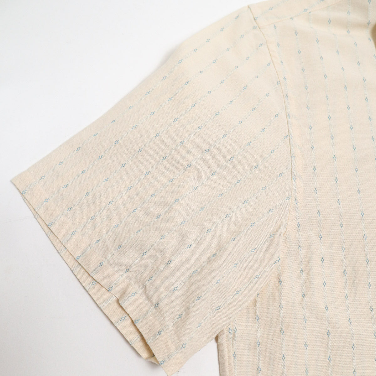 Brooklyn Clothing X Prequel Classic Dobby Stripe Open Collar Shirt Blue