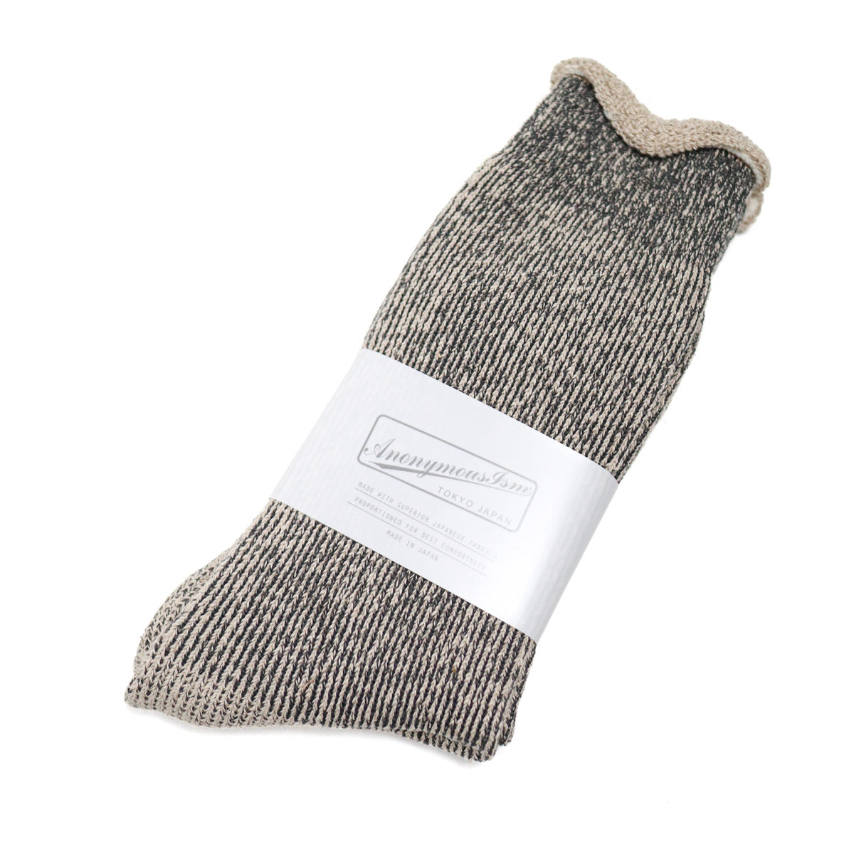 Hemp Thick Pile Crew Sock Black