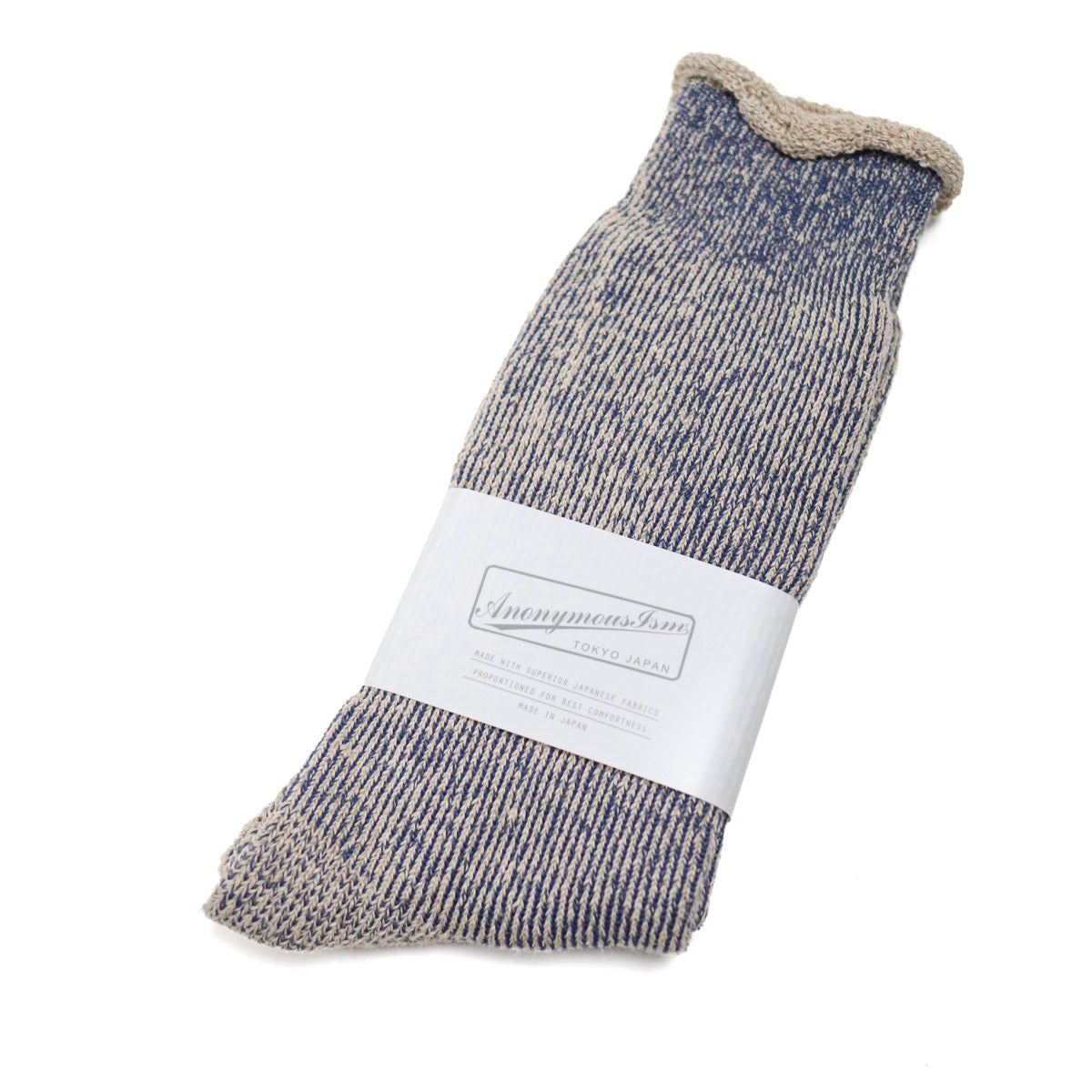 Hemp Thick Pile Crew Sock Navy