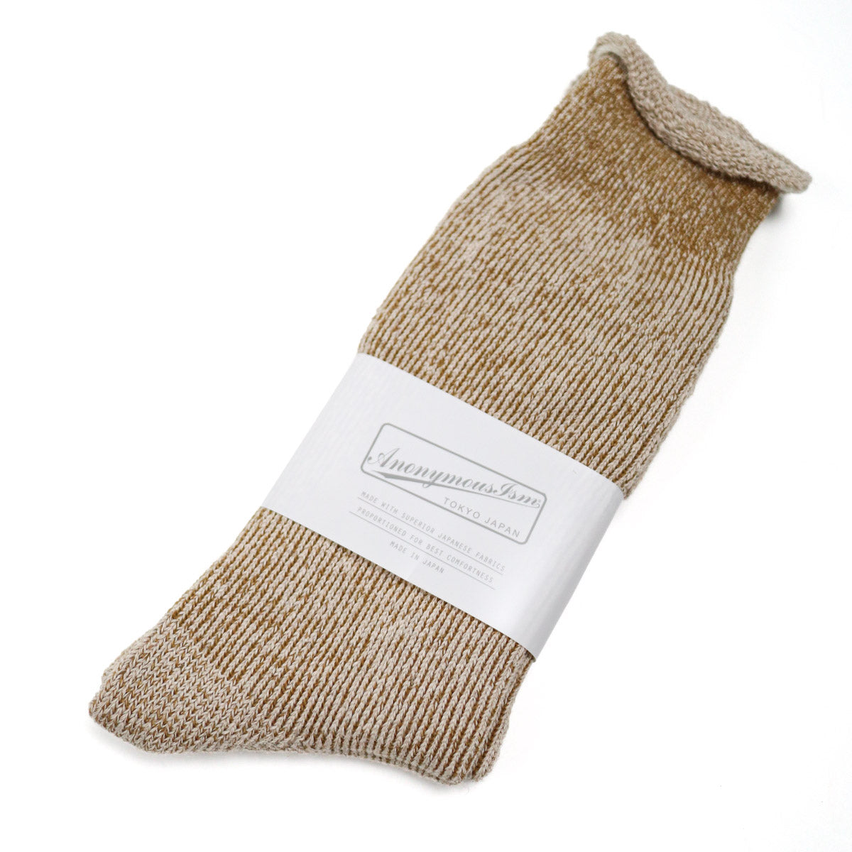 Hemp Thick Pile Crew Sock L. Brown