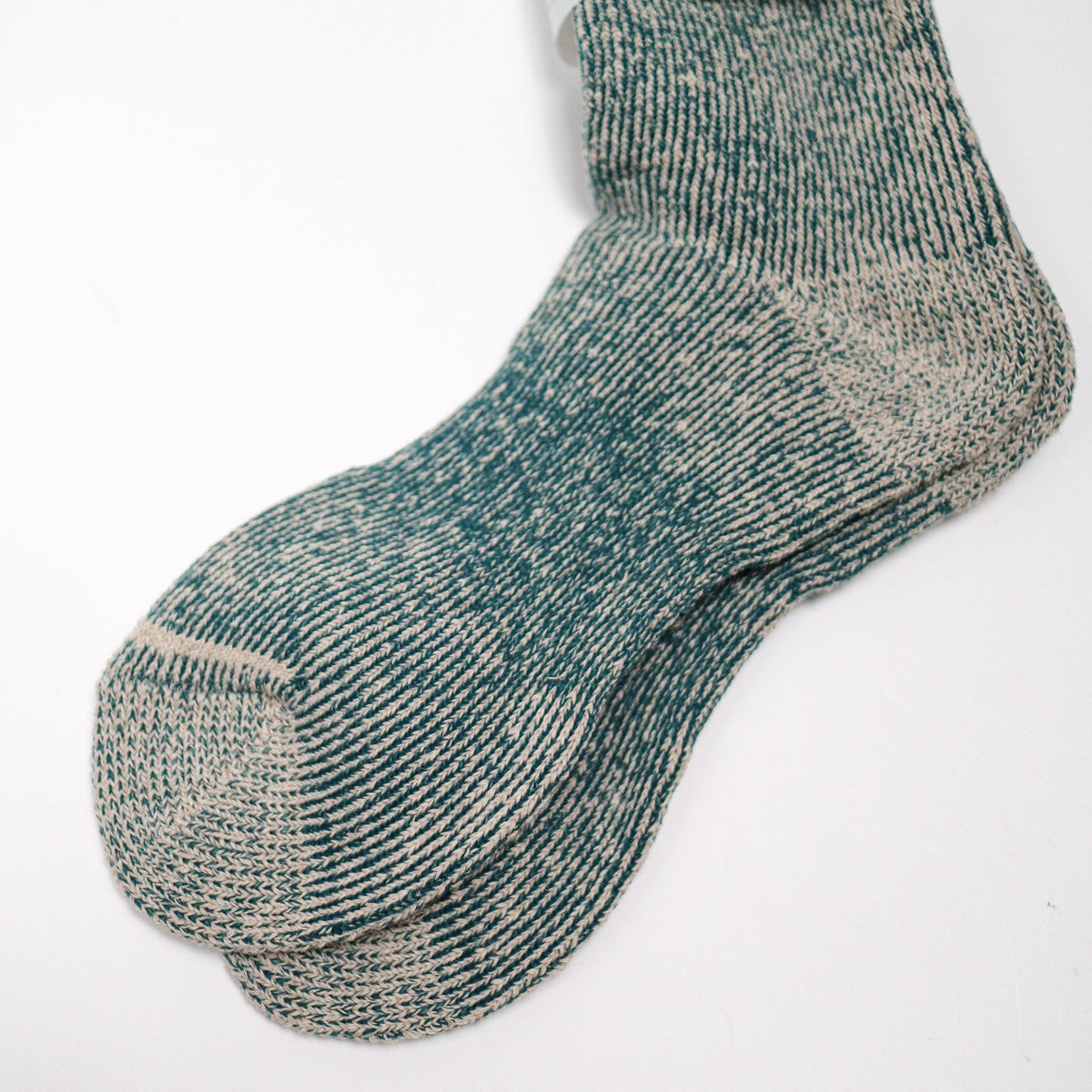 Hemp Thick Pile Crew Sock Khaki/Mela