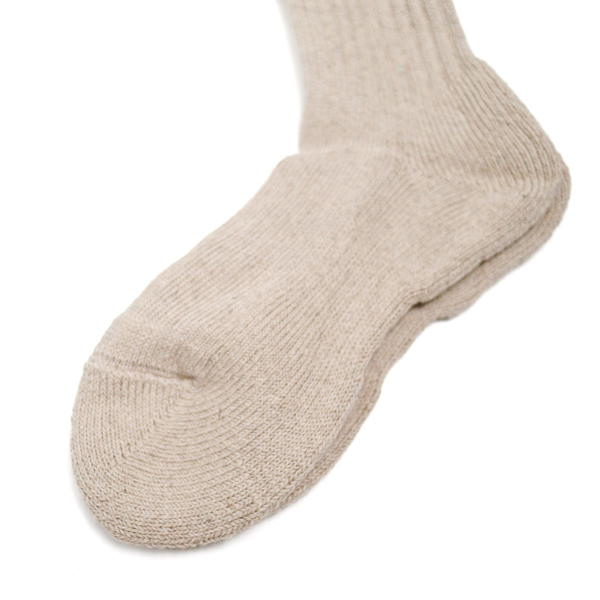 Hemp Random Line Pile Crew Sock Green