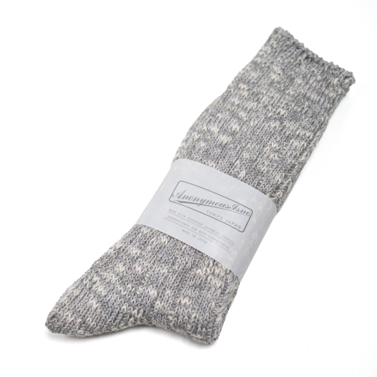 Classic Slub Crew Sock Grey