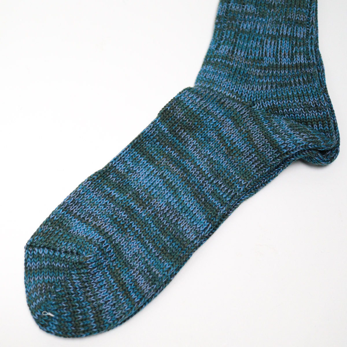 5 Color Mix Crew Sock Green