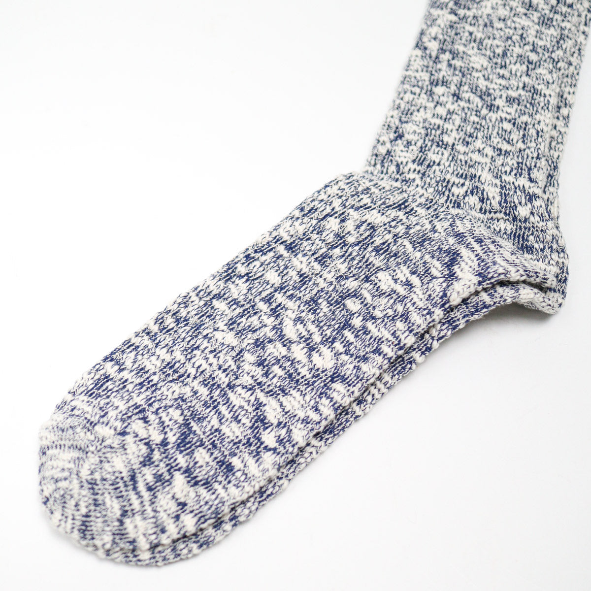 Light Weight Slub Crew Sock Navy